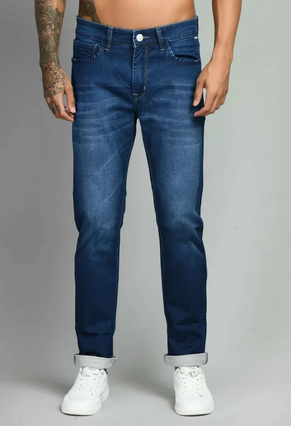 Men's Flat Finish Stretchable Jeans