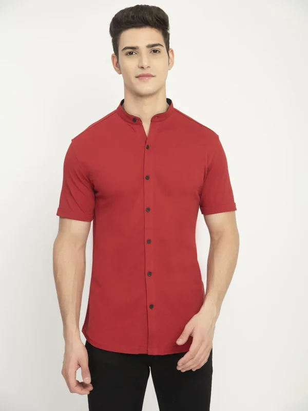 Men's Mandarin Collar Short